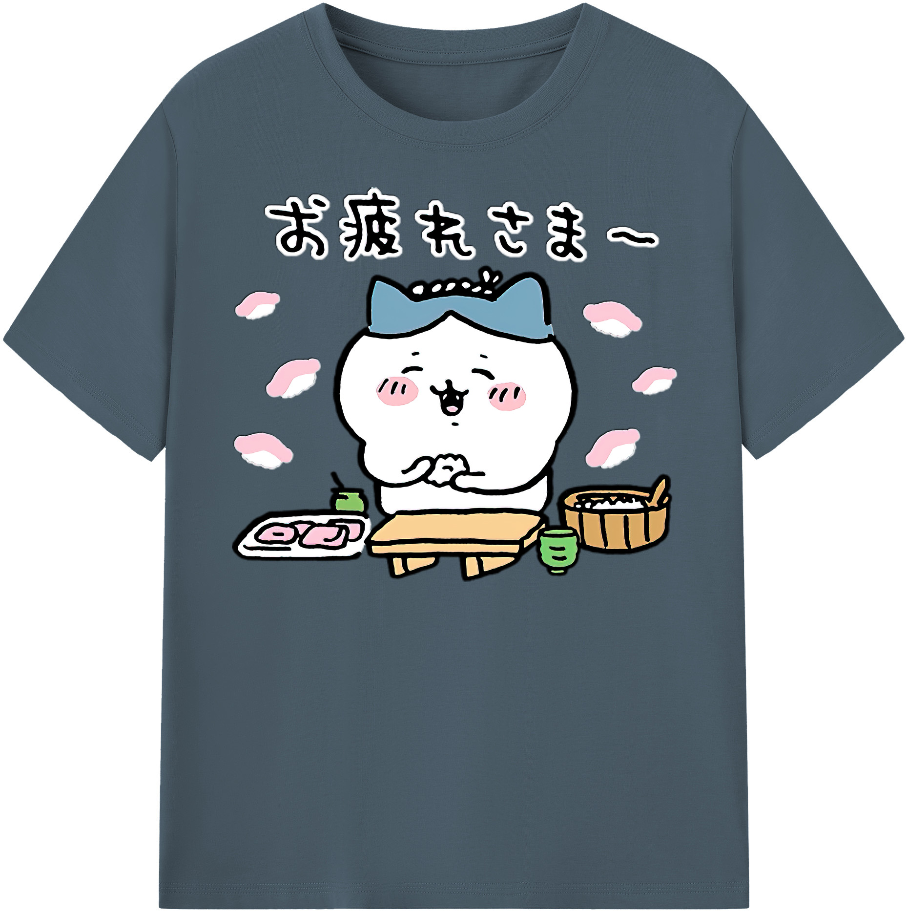 （画像用） ちいかわ ハチワレ Chii-kawa hachiware 綿100％半袖Tシャツ（フロントプリント）